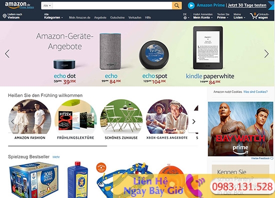 Website Amazon Đức