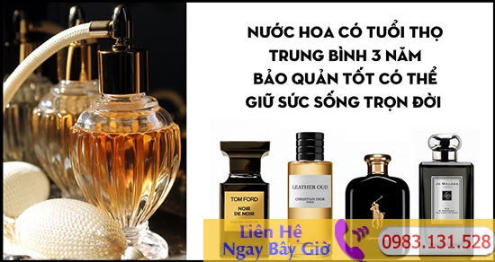 Nước hoa thường có tuổi thọ trung bình 3 năm